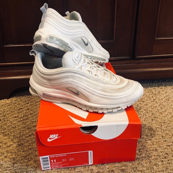 mens triple white air max 97